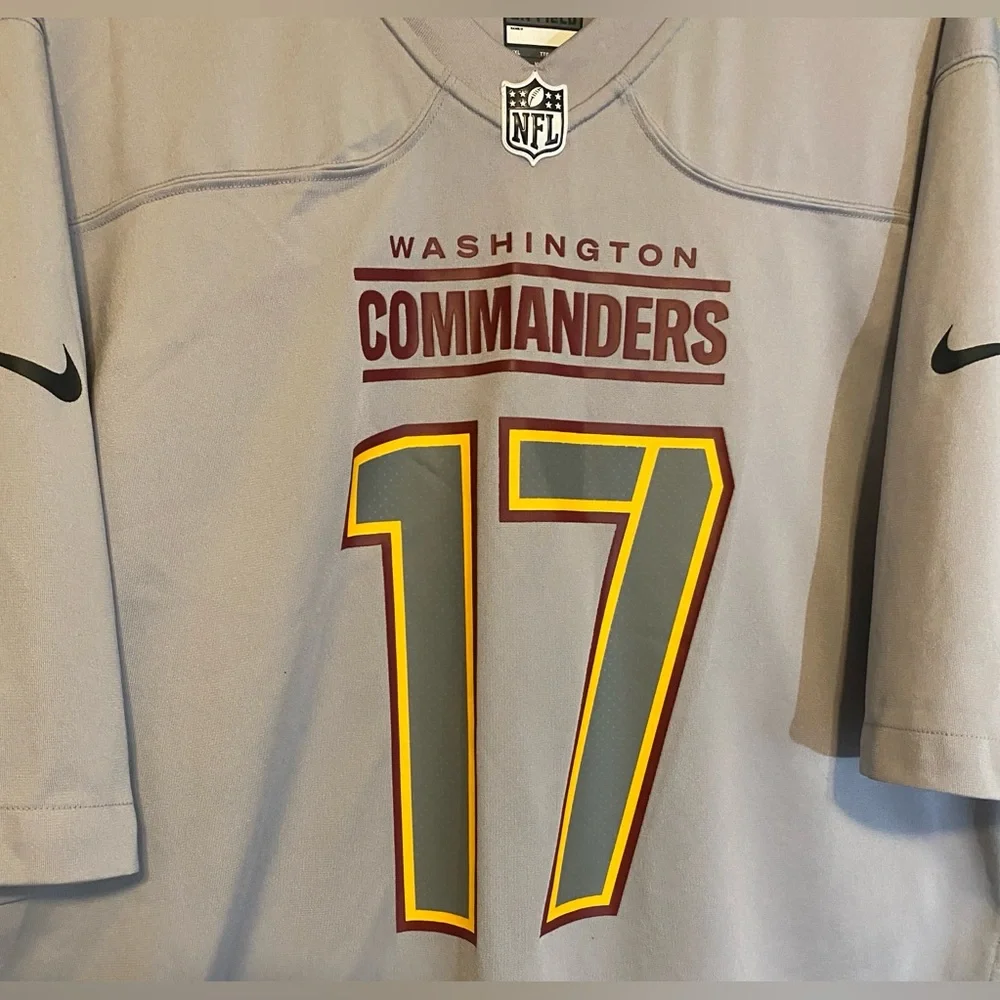 Washington Commanders Terry McLaurin 17 Nike On Field Grey Atmosphere Jersey XXL